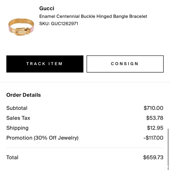 Gucci enameled Centennial buckle hinged bangle bracelet - Picture 4 of 5